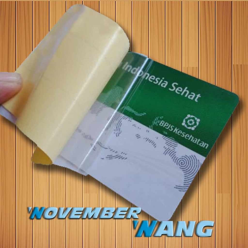 CARD Protector บรรจุ Anti-Scratch KTP SIM NPWP BPJS ID CARD 50 แผ่น