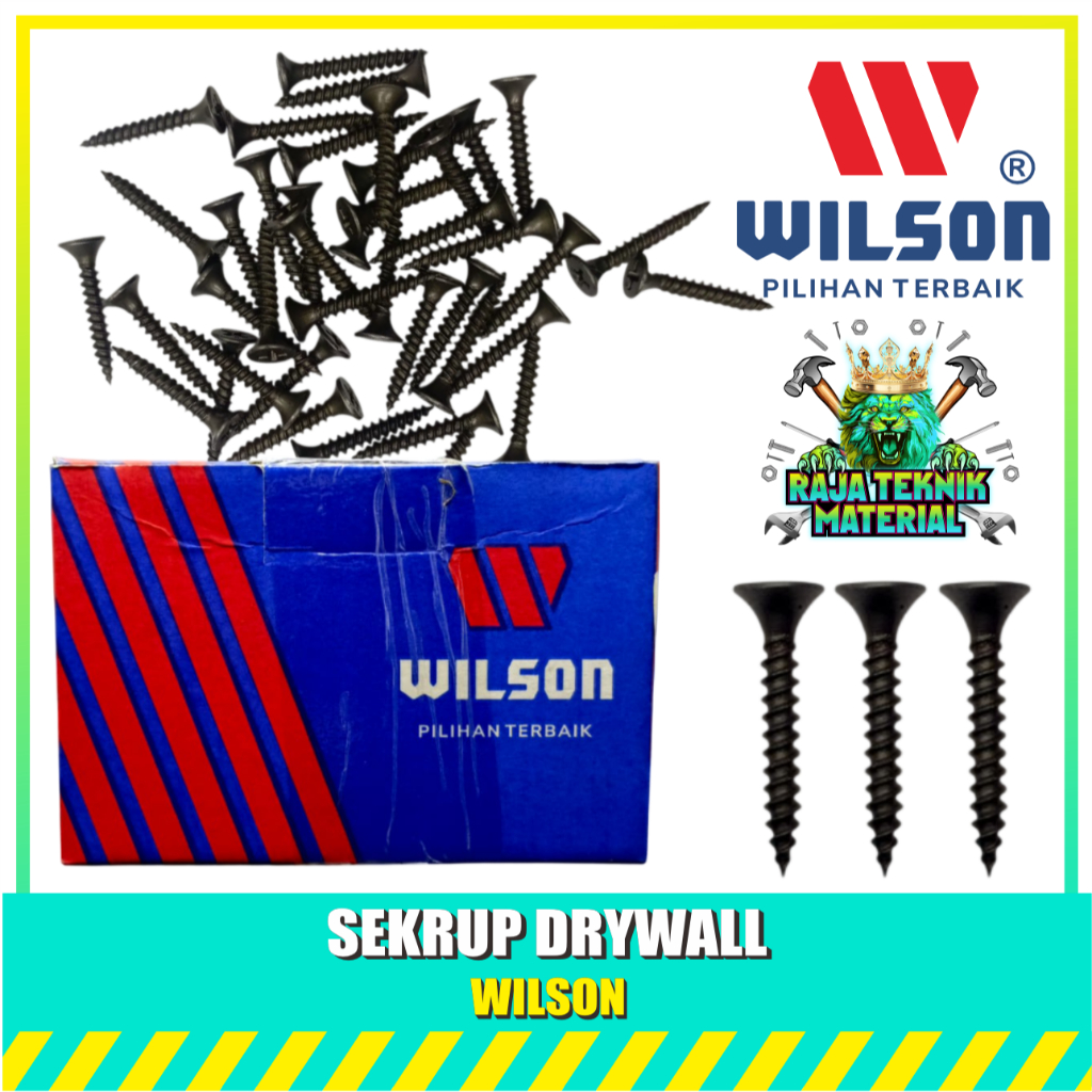 [1 กล่อง] WILSON สกรูยิปซั่ม / Drywall ทุกขนาด 1000GRAM 750GRAM 500GRAM ยี่ห้อ Wilson / สกรู Drywall
