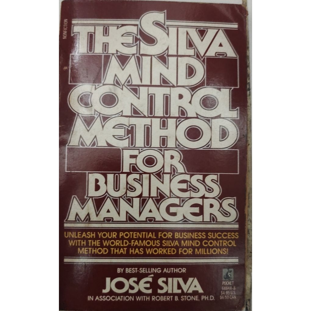 THE SILVA MIND CONTROL METHOD BOOK สําหรับธุรกิจ MANAGERS JASE SILVA USED ORIGINAL