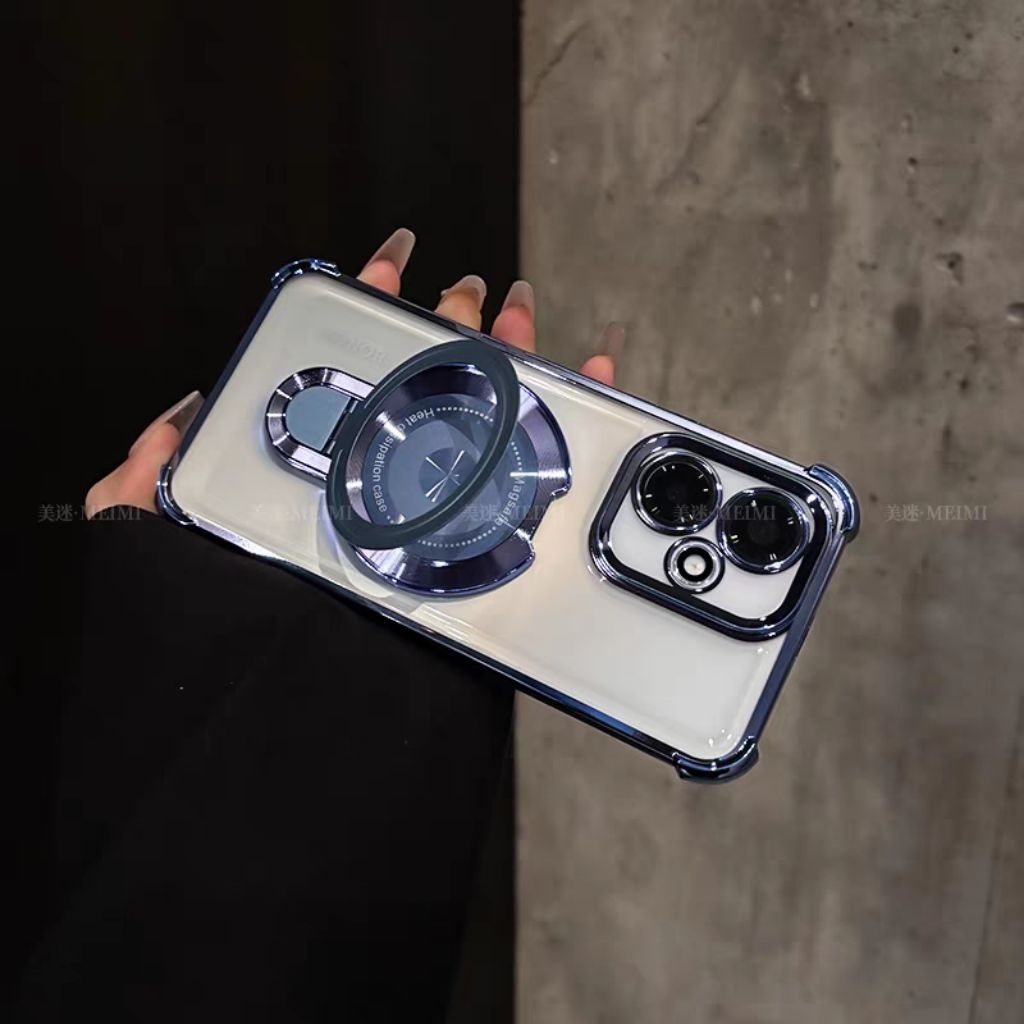 Magsafe เคสใสสําหรับ infinix SMART 10 ซิลิโคน STANDING IRING holder