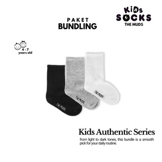 THE MUDS - Paket Bundling Kaos Kaki Anak Motif Basic Authentic