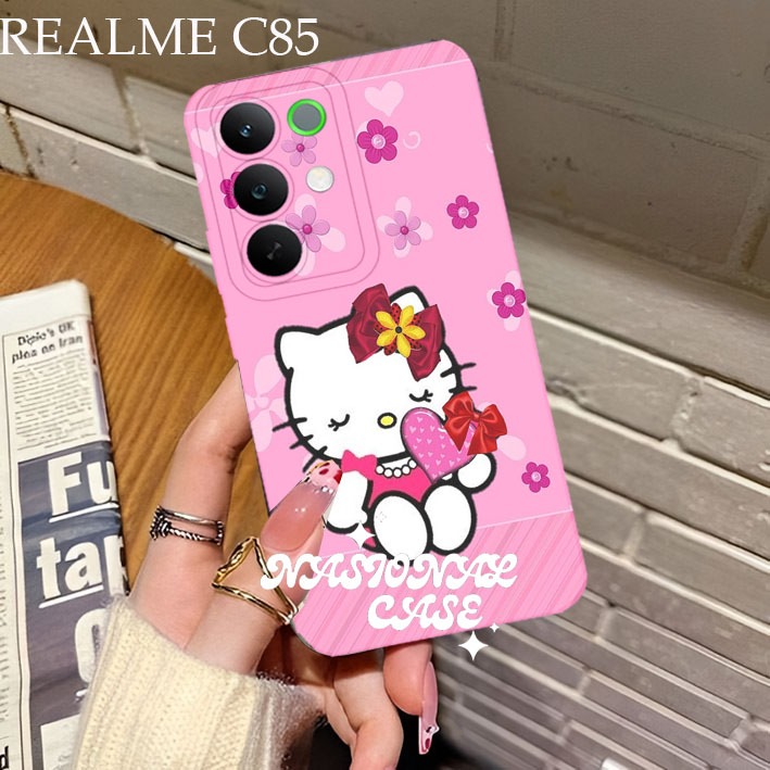 ตัวป้องกันสําหรับRealme C85 4G/5G - 15X Softcase Procamera Siliconน่ารักHello kitty Motifล่าสุด Cool