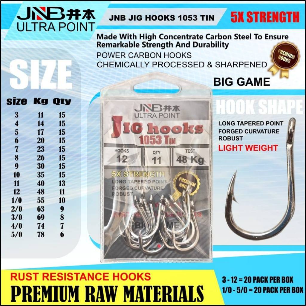 MATA JNB JIG HOOKS 1053TIN