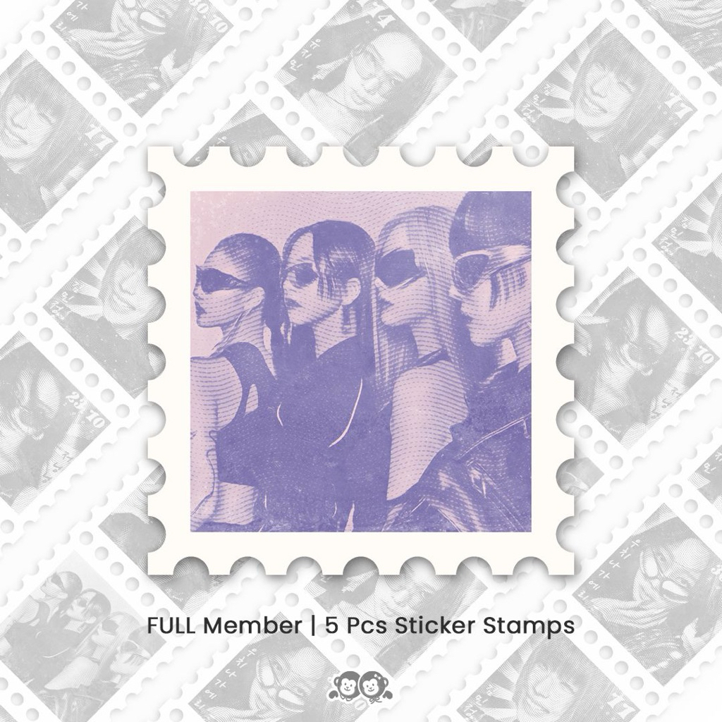 สติ๊กเกอร์แสตมป์วินเทจ AESPA | KPOP FANMADE DECO PHOTO STRIP สติ๊กเกอร์ OLD SCHOOL WARKO กันน้ํา JOU