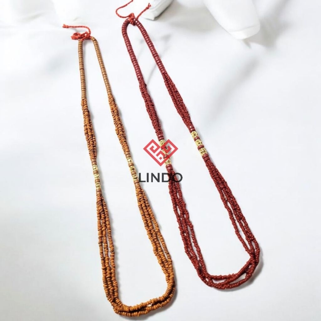 สร้อยคอลูกปัด Ata ทองเหลืองซ้อน (ทองโครเมียม) (DE1022810)