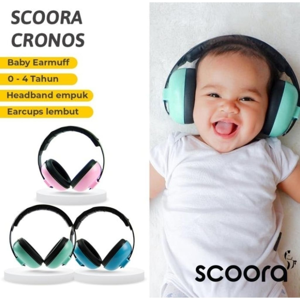 Scoora Cronos Earmuff 1 ชิ้น Earmuff cronos 1 ชิ้น ที่ปิดหูสําหรับทารกและเด็ก