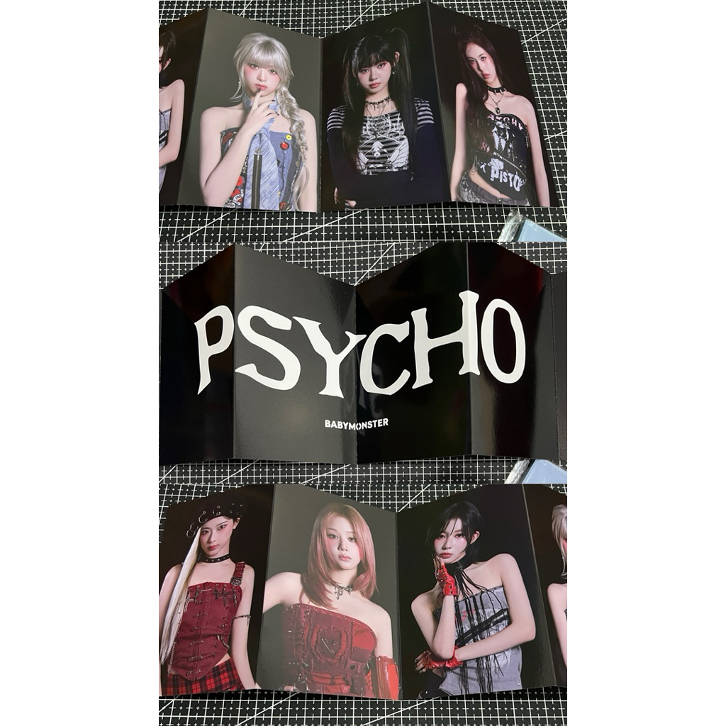 MERCH MINI ACCORDION PHOTOBOOK PSYCHO / SUPA DUPA LUV BABYMONSTER OFFICIAL