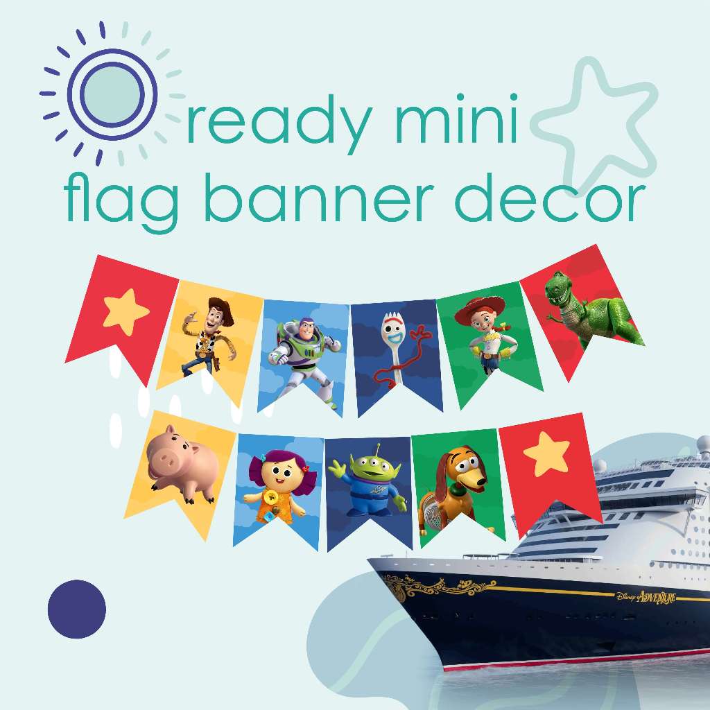 - MINI FLAG BANNER DECOR 11 ชิ้น/ ชุด PIXI DUSTING ประตู DECOR