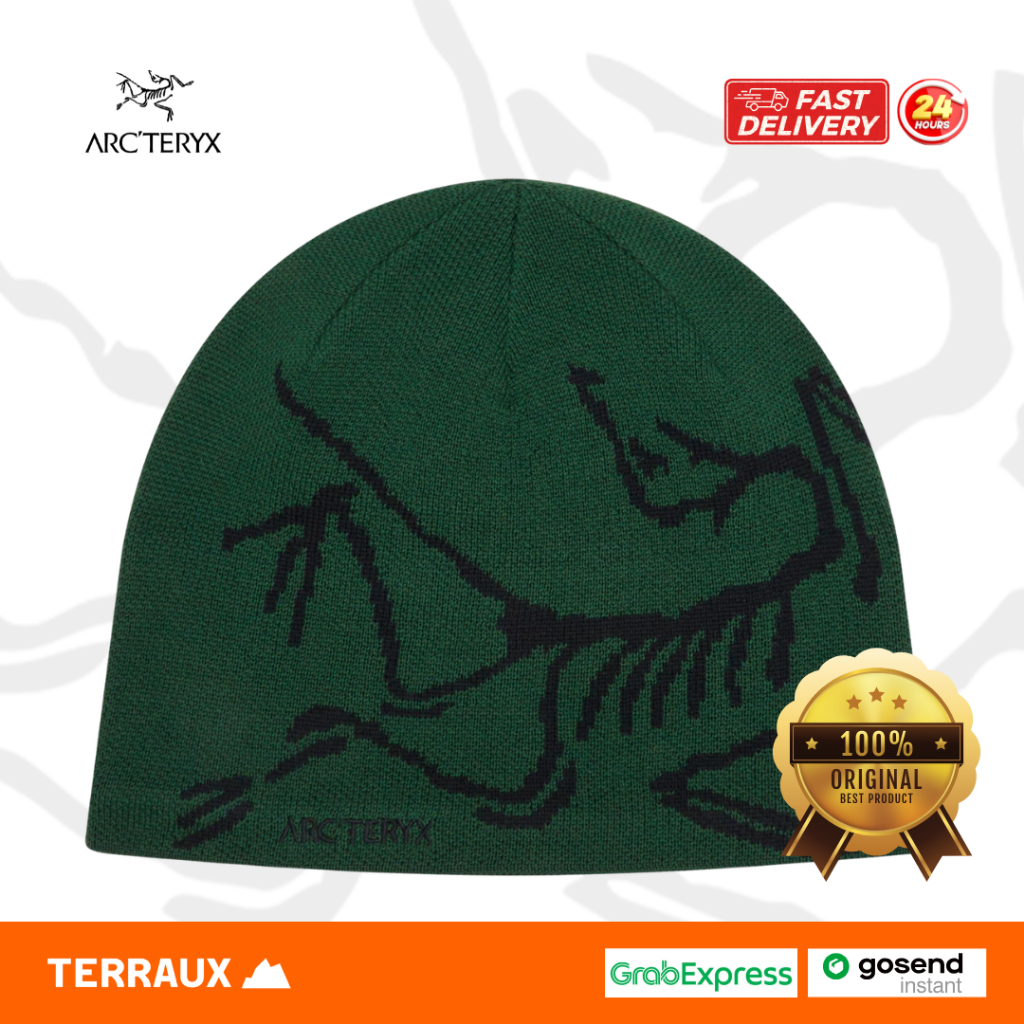 Beanie Arcteryx Authentic Head Bird Head Toque Arcteryx Original - สีเขียว (Eden/Black)