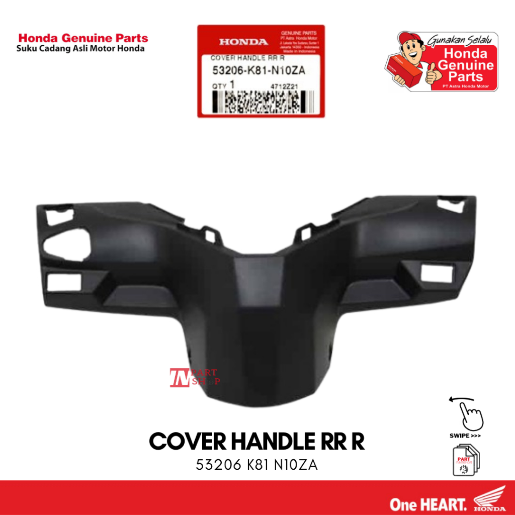 ISS ฝาครอบเรือนไมล์ (RR Handle Cover) - ใหม่ BeAT eSP K81 / 53206-K81-N10ZA