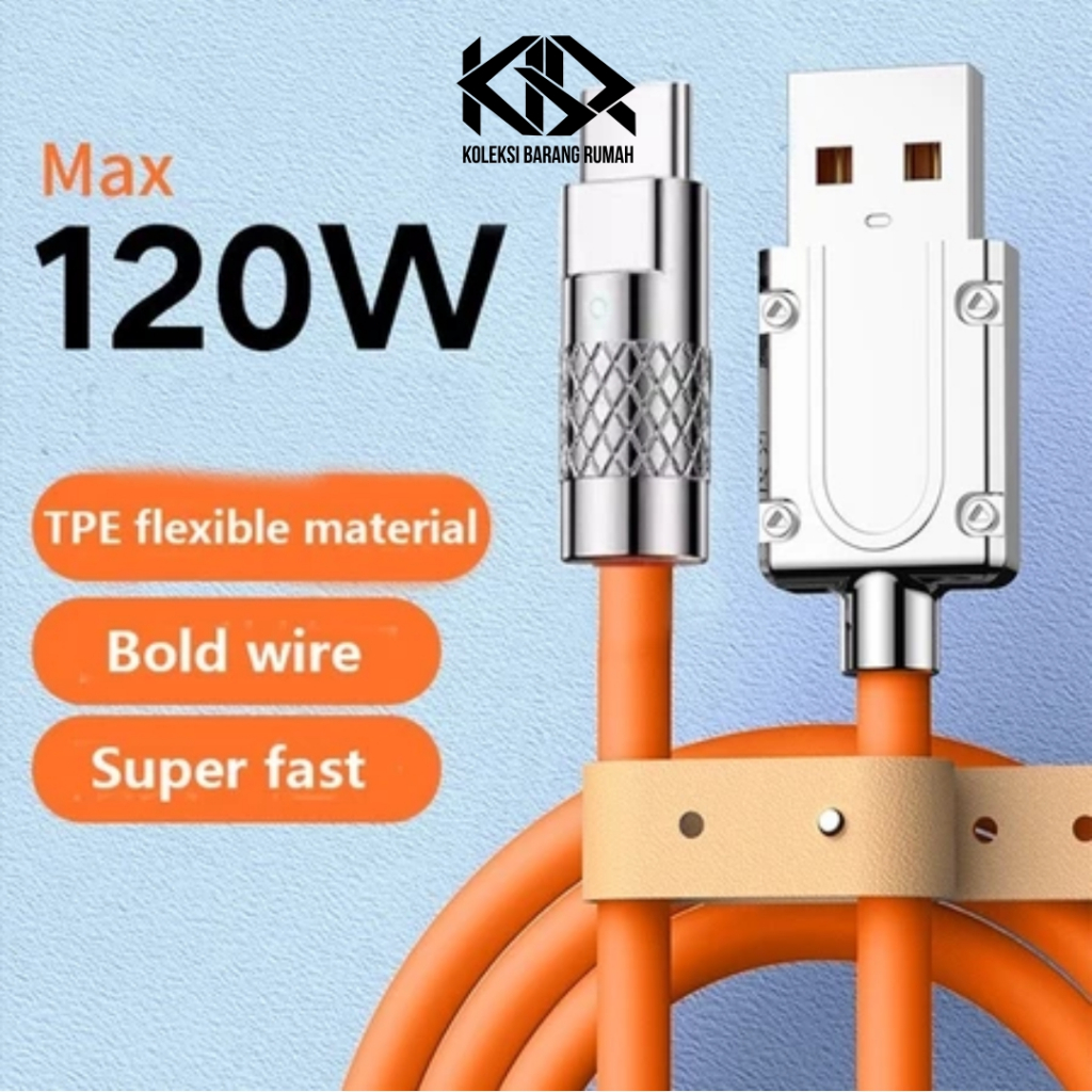KBR 6A USB TO TYPE C DATA CABLE 120W / 120 วัตต์ SUPER FAST CHARGING CABLE R1233
