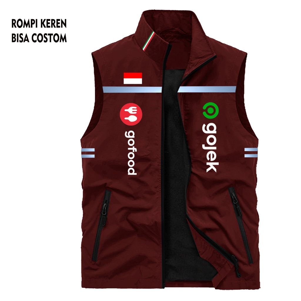 GOJEK mens VEST!!! เสื้อกั๊กไดรเวอร์ Gojek สวมใส่สบายที่สุด เสื้อกั๊กผู้ชาย Gojek รุ่นล่าสุด