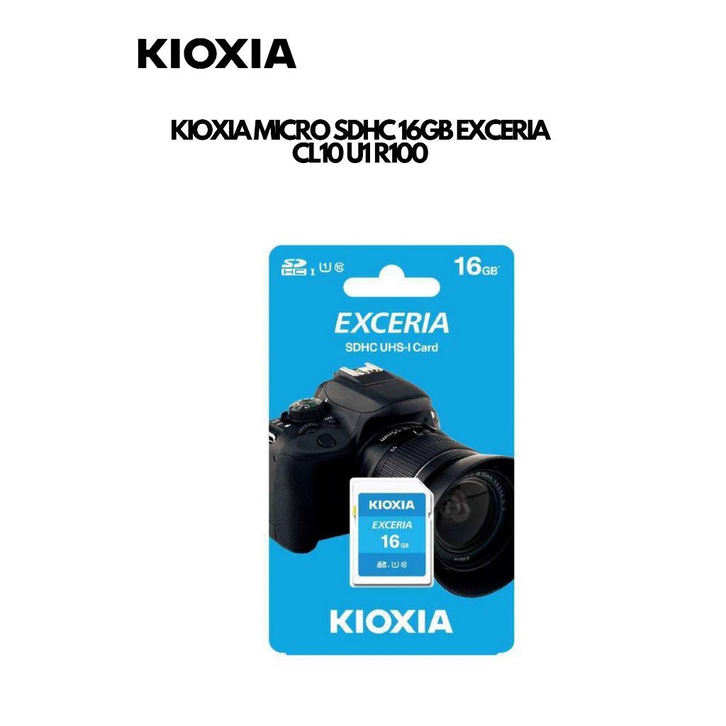 การ์ด SD KIOXIA 16GB SDXC Class 10 UHS-1 R 100MBps Exeria