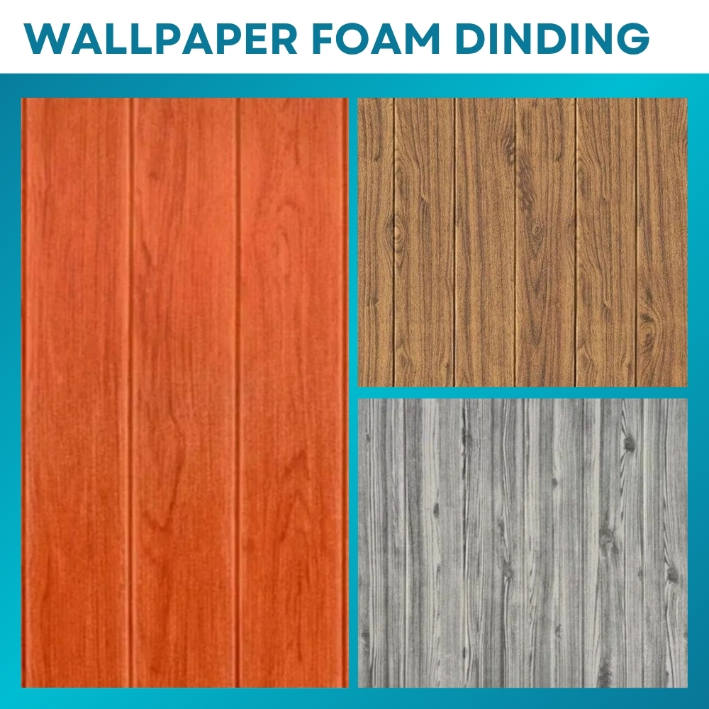 WallFoam 3D Wood Motif Wall Foam Brick Wall 3D วอลล์เปเปอร์หินธรรมชาติ Wood Motif โฟม