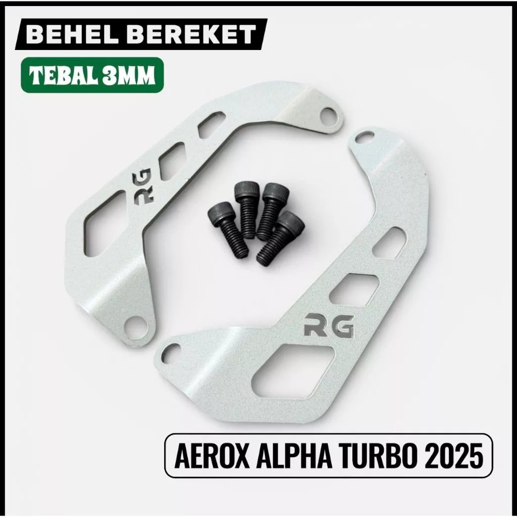 SILVER BRACKET AEROX ALPHA TURBO 2025 BRACKET AEROX ALPHA 2025 BRACKET AEROX ยี่ห้อ RG BRACKET THICK