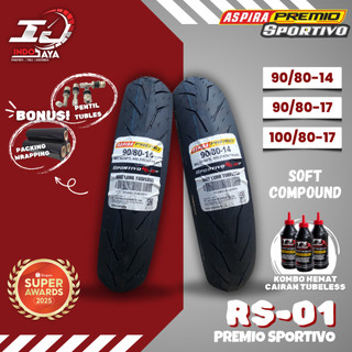[READY COD] BAN ASPIRA PREMIO SPORTIVO RS01 ( 70/80-17 - 90/80-14 - 90/80-17 - 100/80-17 )TUBELESS SOFT COMPOUND RING 14 RING 17 / BAN BALAP SOFT COMPOUND RS-01 BAN TUBELESS RING 17 BAN RACING BALAP / BAN PREMIUM / RS DRAG TUBETYPE
