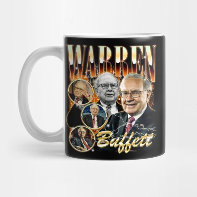 Warren Buffett Bootleg เสื้อยืดวินเทจ Warren Buffett แก้วกาแฟ