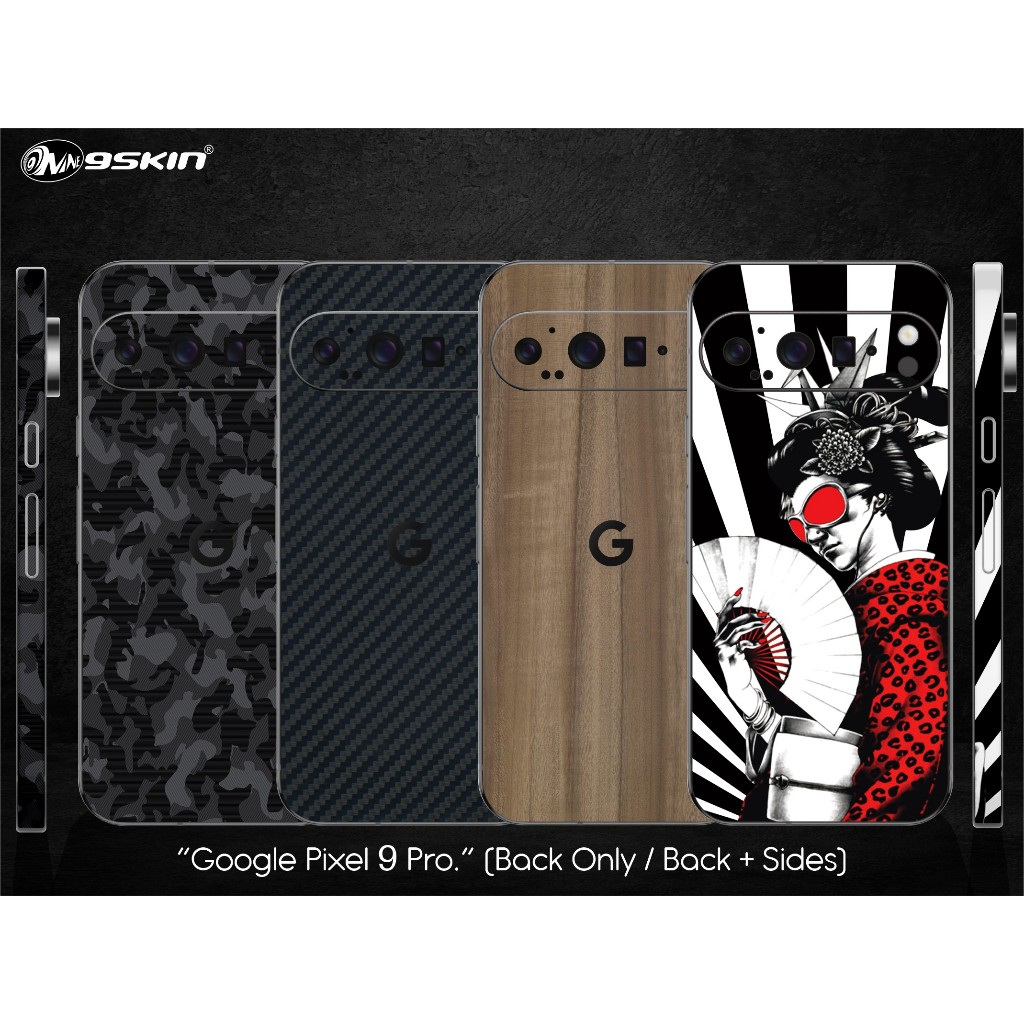 9skin Google Pixel 9 Pro Back Case Skin Custom Carbon Leather Special Texture