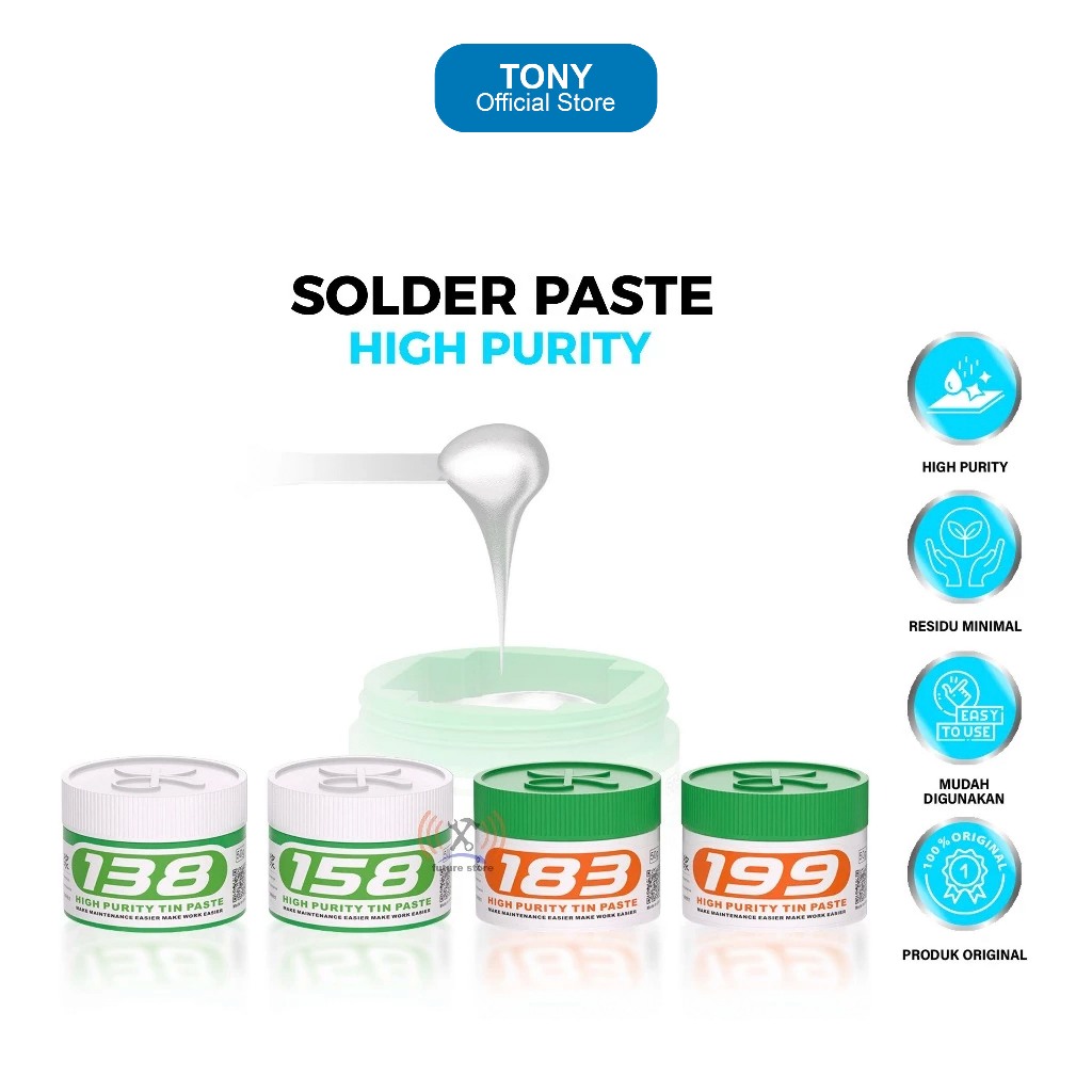 ดีบุกวาง MIJING - ความบริสุทธิ์สูง 138/158/183/199 BGA Solder Paste - MIJING PASTA