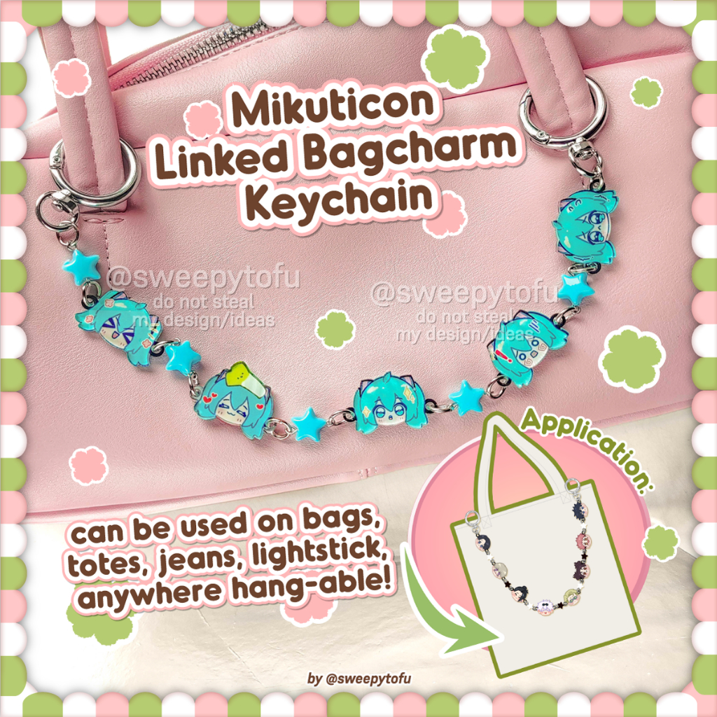Vocaloid Mikuthicon Linked Bag Charm พวงกุญแจตกแต่งกระเป๋า/totebag Hatsune miku Kaito Meiko Luka Rin Len