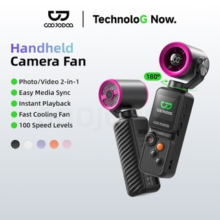 GOOJODOQ GFS025 Kamera Kipas 180° Adjustable 1.3-inch screen Mengambil foto dan video 100 Gear Wind High-speed Turbo kipas angin