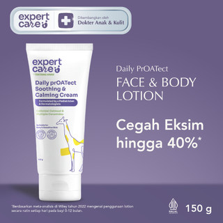 Expert Care Face & Body Lotion Bayi & Anak - Lotion Aman Bayi & Anak Kulit Sensitif dengan Colloidal Oatmeal (50g / 150g) | Lembapkan & Bantu Cegah Ruam