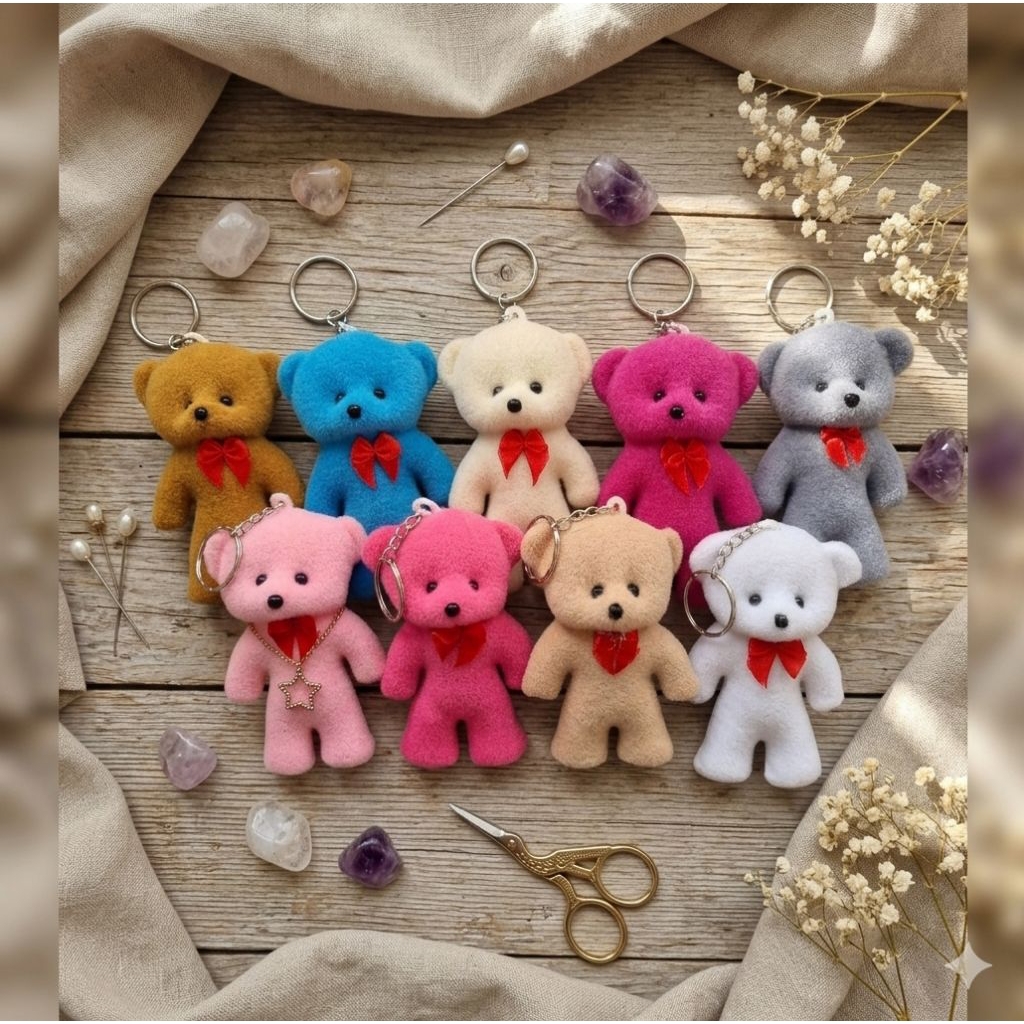 GANTUNGAN 10 CM TEDDY BEAR KEYCHAIN / LARGE TEDDY BEAR BAG KEYCHAIN