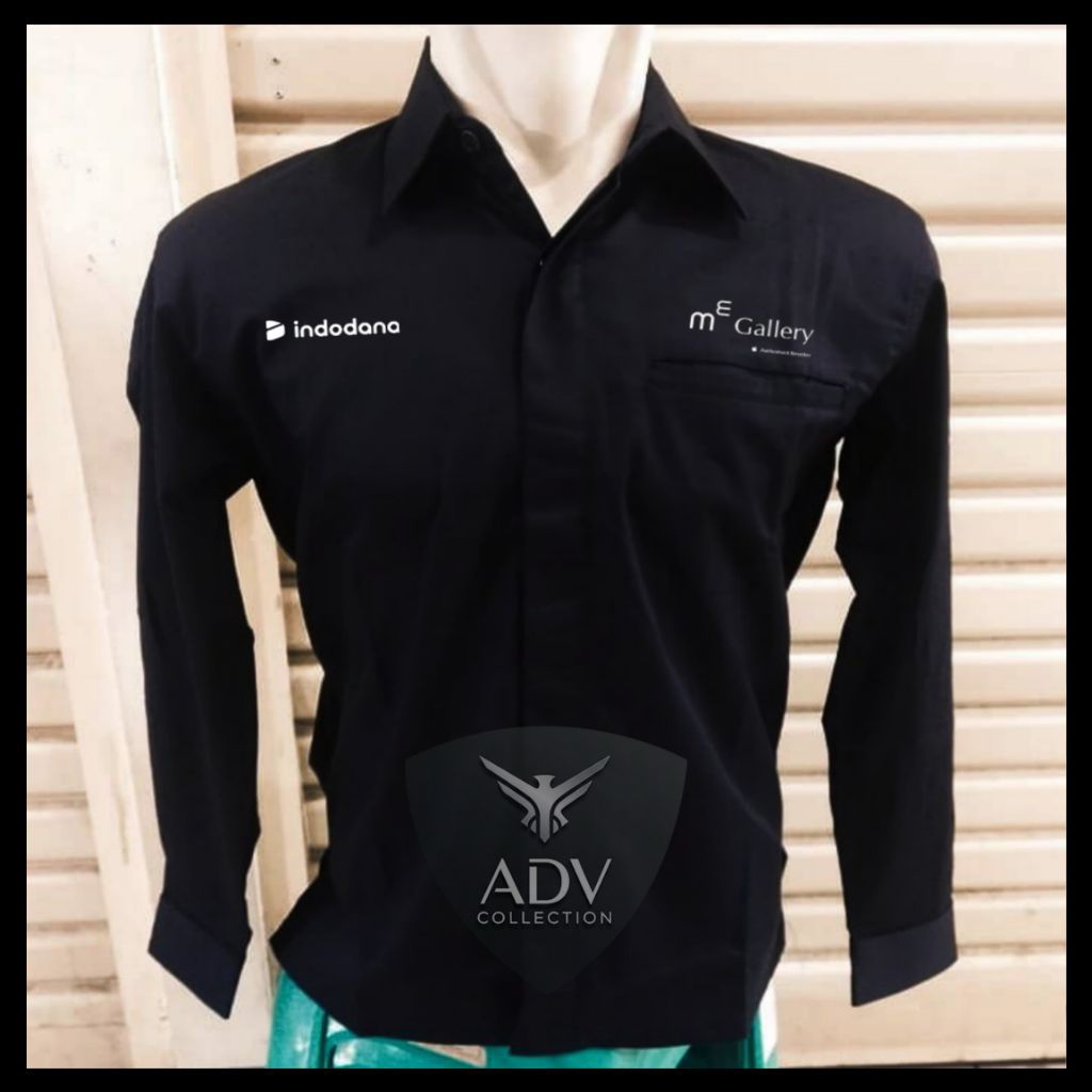 KEMEJA ME Gallery Shirt ME Gallery เสื้อเชิ้ตแขนยาวสีดํา