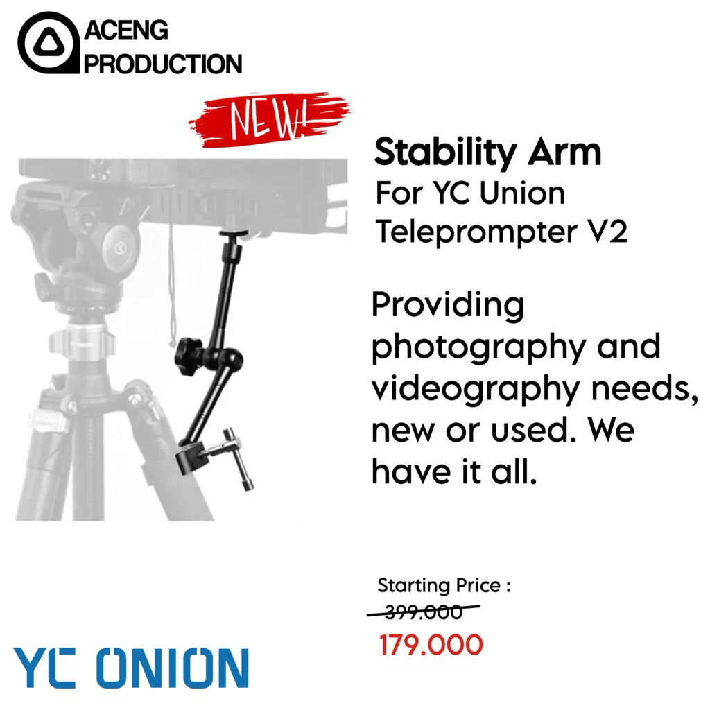 YC Onion Stability Arm สําหรับ Teleprompter V2