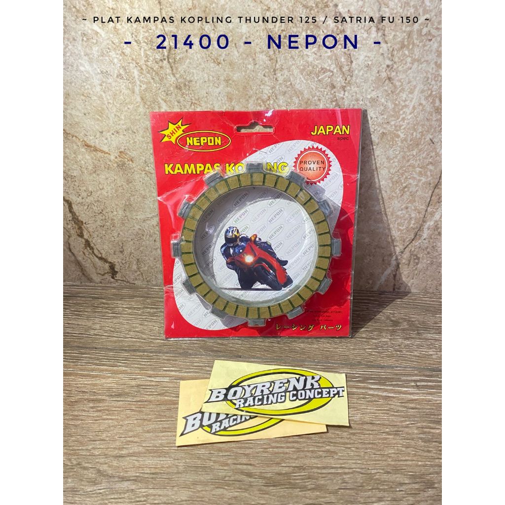 จานคลัทช์ OR RACING จานคลัทช์ SATRIA FU 150 THUNDER 125 NEPON ORIGINAL - BRC OLSHOP