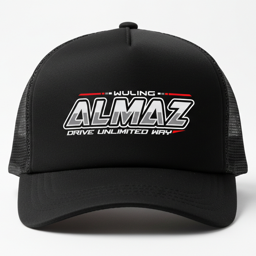 WULING ALMAZ - หมวก Trucker สกรีนลายสําหรับผู้ใหญ่ Unisex - หมวกตาข่ายสามารถปรับแต่งโลโก้แต่ละชิ้นได