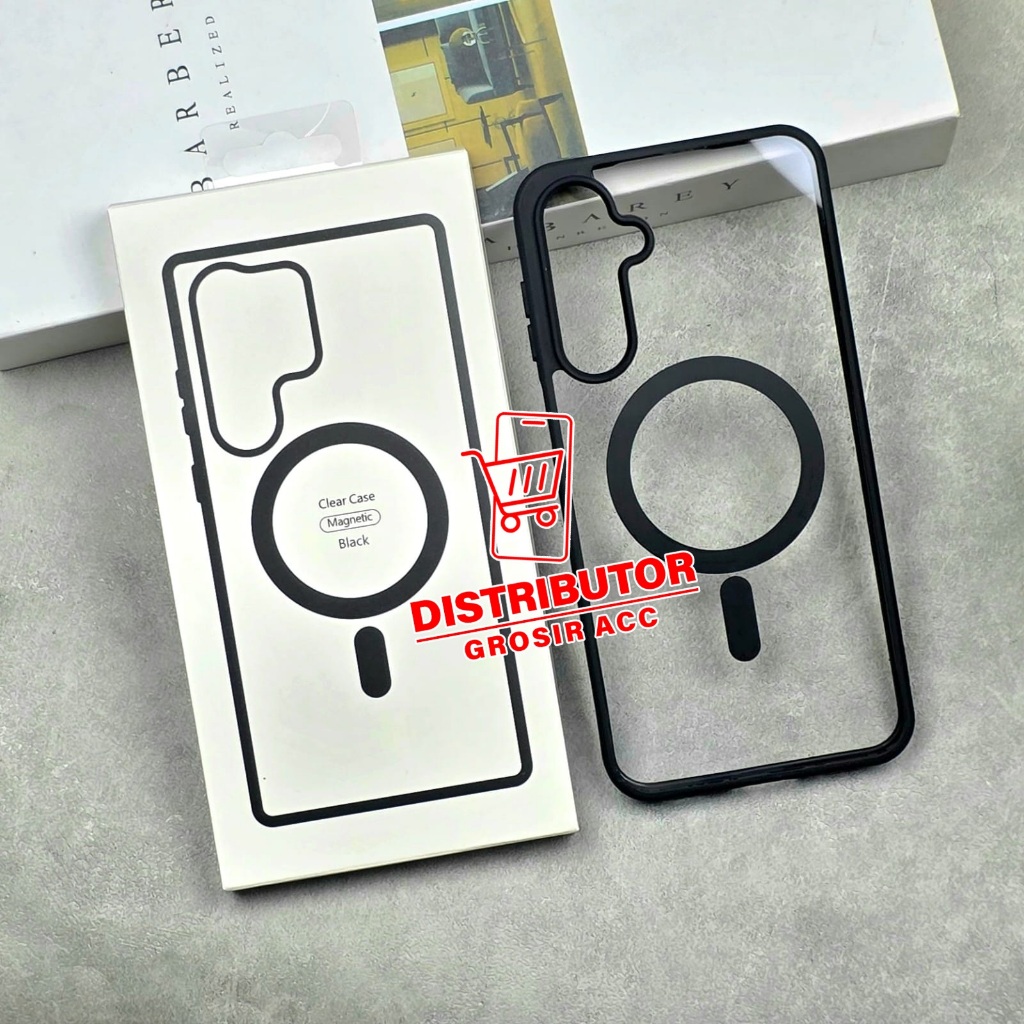 CASE SAMSUNG MAGSAFE BLACK CLEAR MAGNETIC CASE SAMSUNG A18 SAMSUNG A17 MAG-06