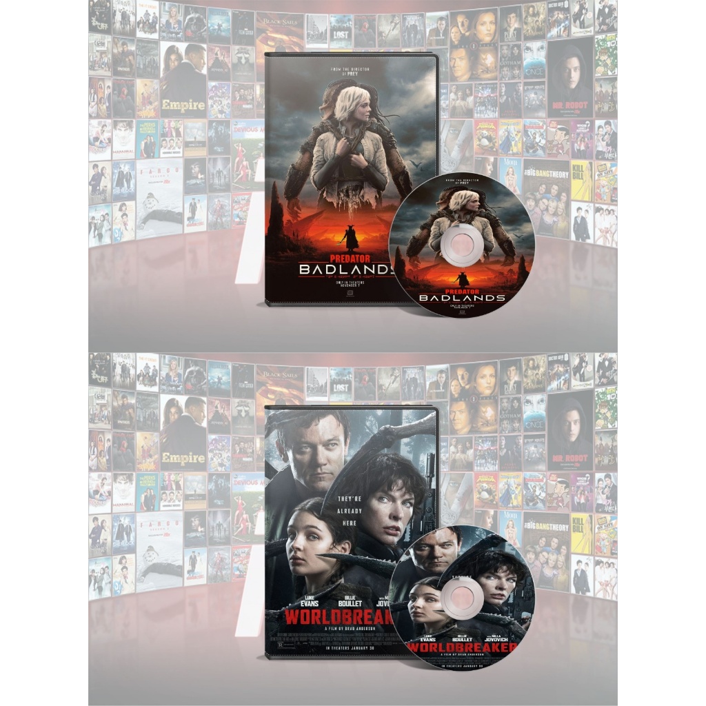 DVD Predator Badlands (2025) + DVD Worldbreaker (2025)