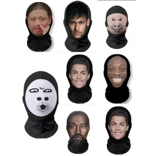 [Ready]Topeng Ugly Face Lucu  Masker Ekspresi Wajah Abstrak Unik Kreatif Buff Masker Motif Mem Lucu Fullprinting 3D/Nailong/Masker topeng termurah