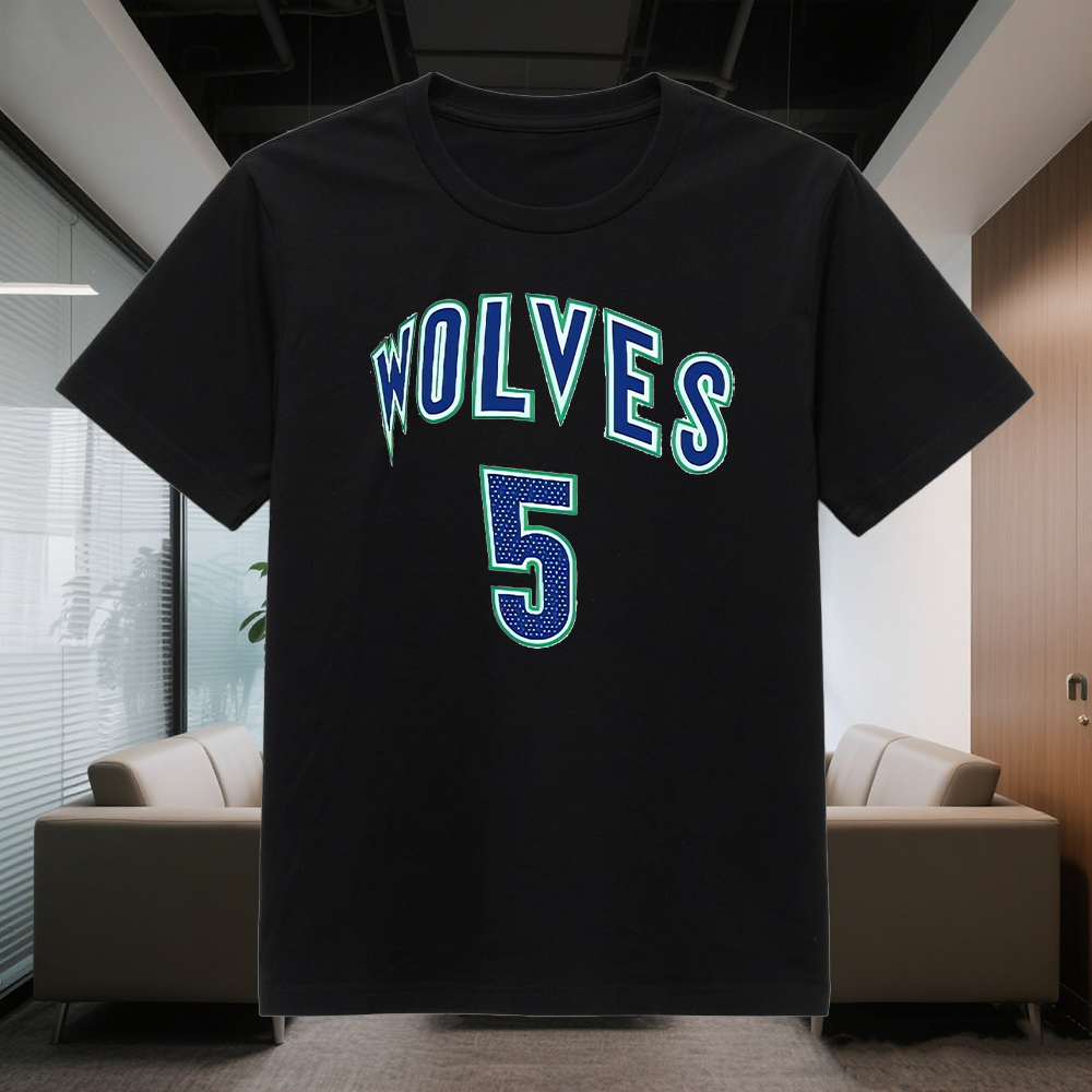 KATUN Wolves Jersey Style Distro เสื้อยืดหมายเลข 5 - หนา 280gsm Combed Cotton Plain เสื้อยืด, แขนสั้