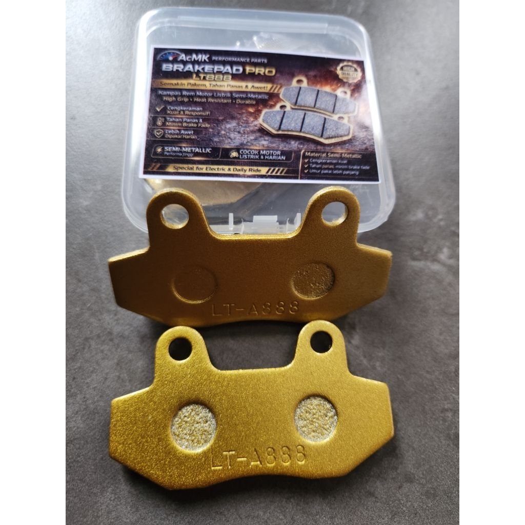 Pro LT888 ผ้าเบรกกึ่งเมทัลลิกสําหรับรถจักรยานยนต์ไฟฟ้า – Polytron Fox R & Fox 350 – แพ็คเกจทนความร้อ