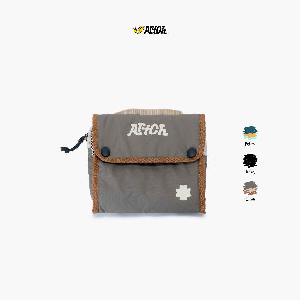 Artch - Dash Olive Grey - Bathroom Pouch Cosmetic Toiletry Travel Bag