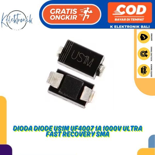 US1M UF4007 1A 1000V Ultra Fast Recovery Rectifier High School DIODE