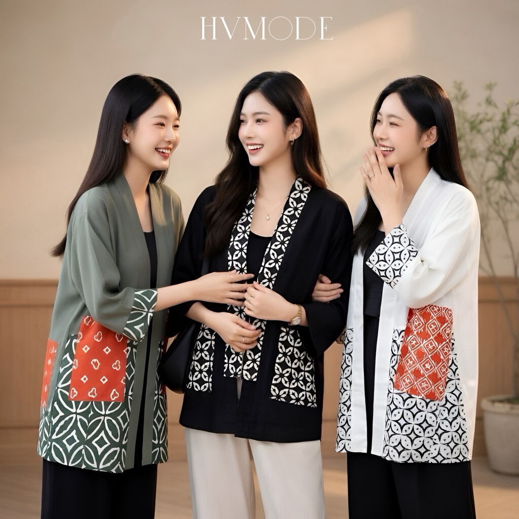 ผ้าบาติกแขนยาว Outer BM32