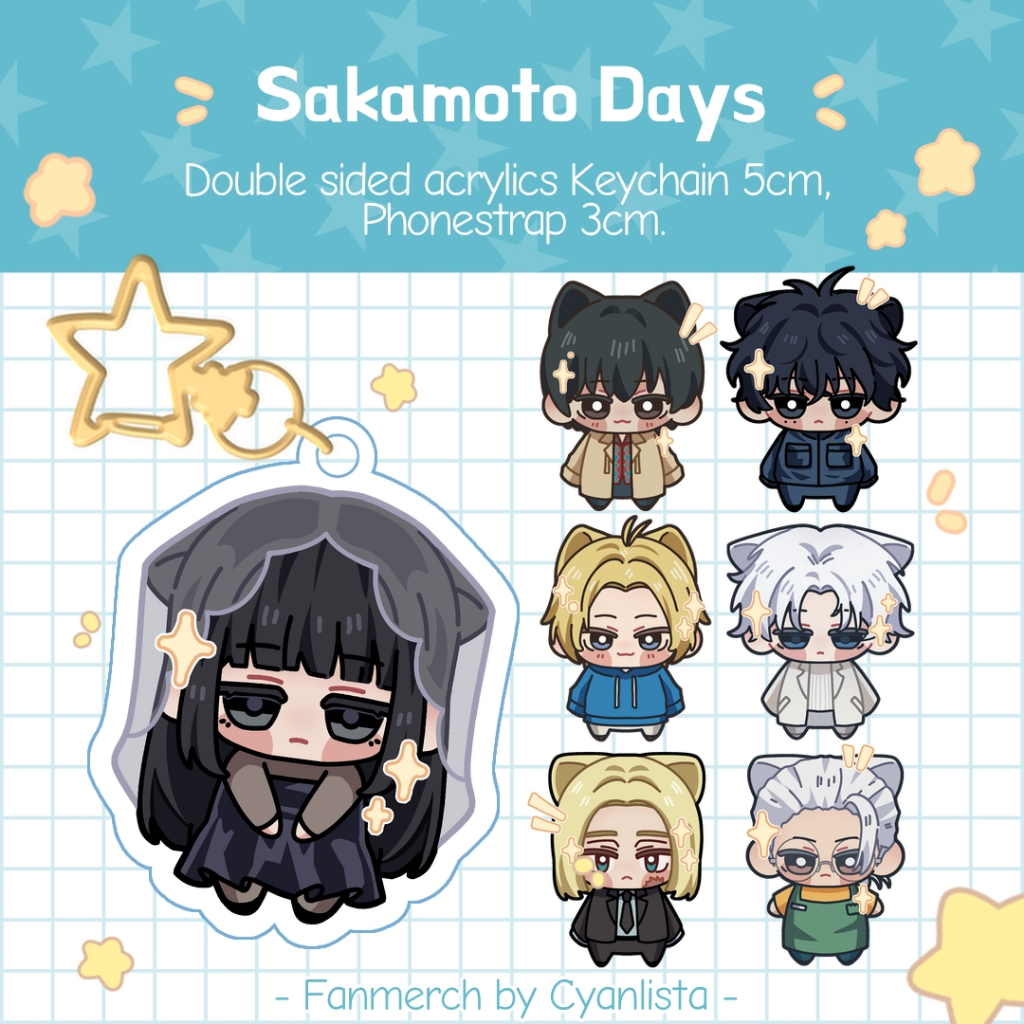 HP GANTUNGAN [Cyanlista] พวงกุญแจอะคริลิคและสายโทรศัพท์ Sakamoto Days | พวงกุญแจ | ที่แขวนมือถือ | เ