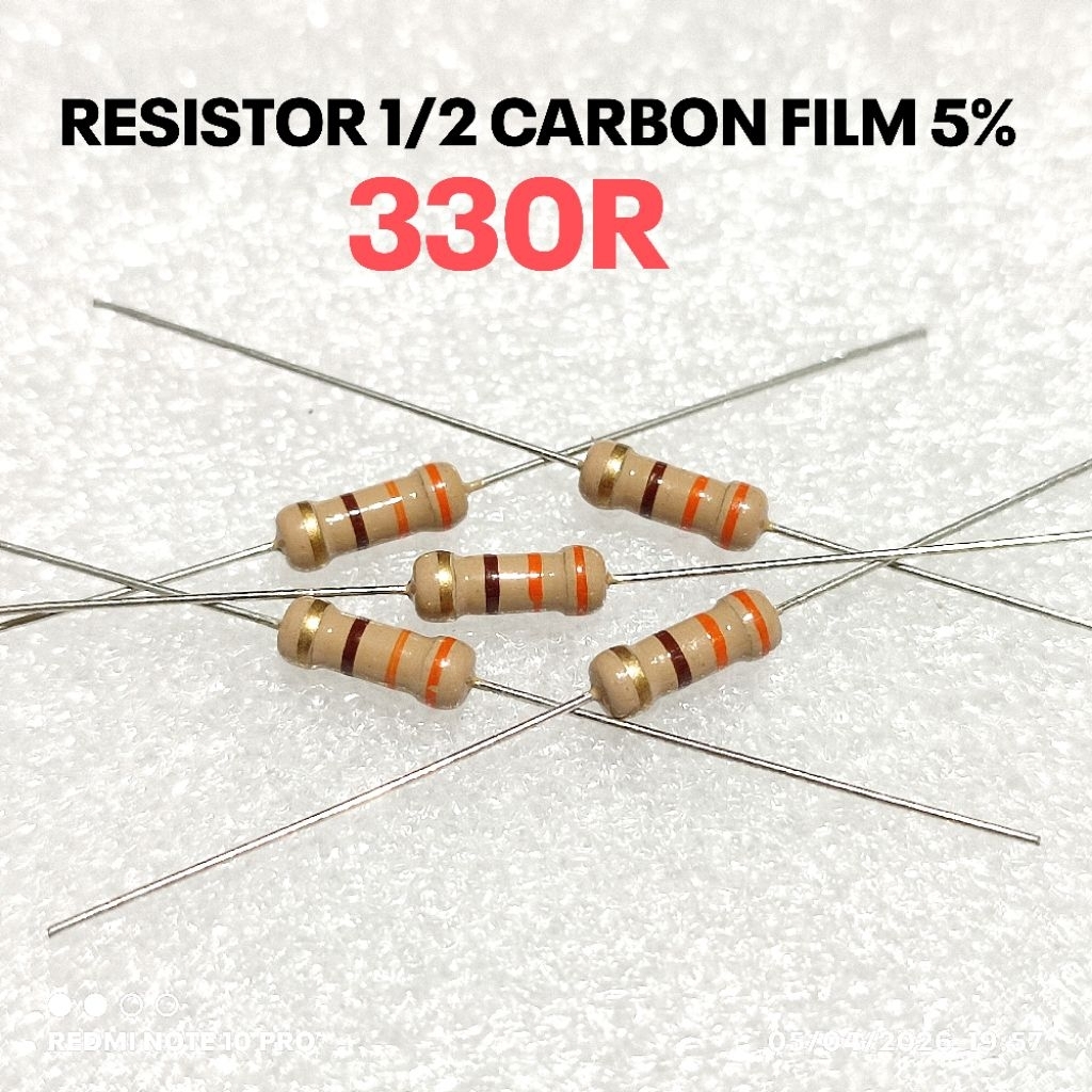 (10 ชิ้น) 1/2W 1/2WATT 330R 330 OHM CF 5% ROHS RESISTOR