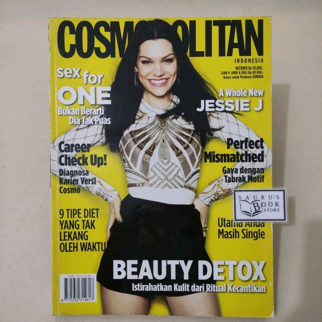 (ORIGINAL) Cosmopolitan Indonesia Magazine Cover Jessie J - Beauty Detox - Perfect Mismatched (Oktob