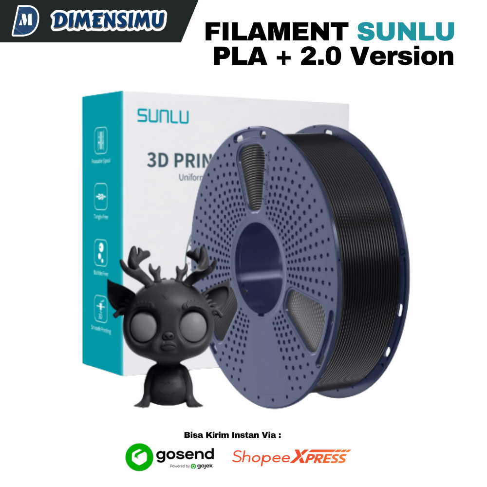 3D Filament Printer SUNLU PLA+ 2.0 & Bambulab PLA Basic 1.75mm 1KG | Bamboolab PLA Basic – Premium F