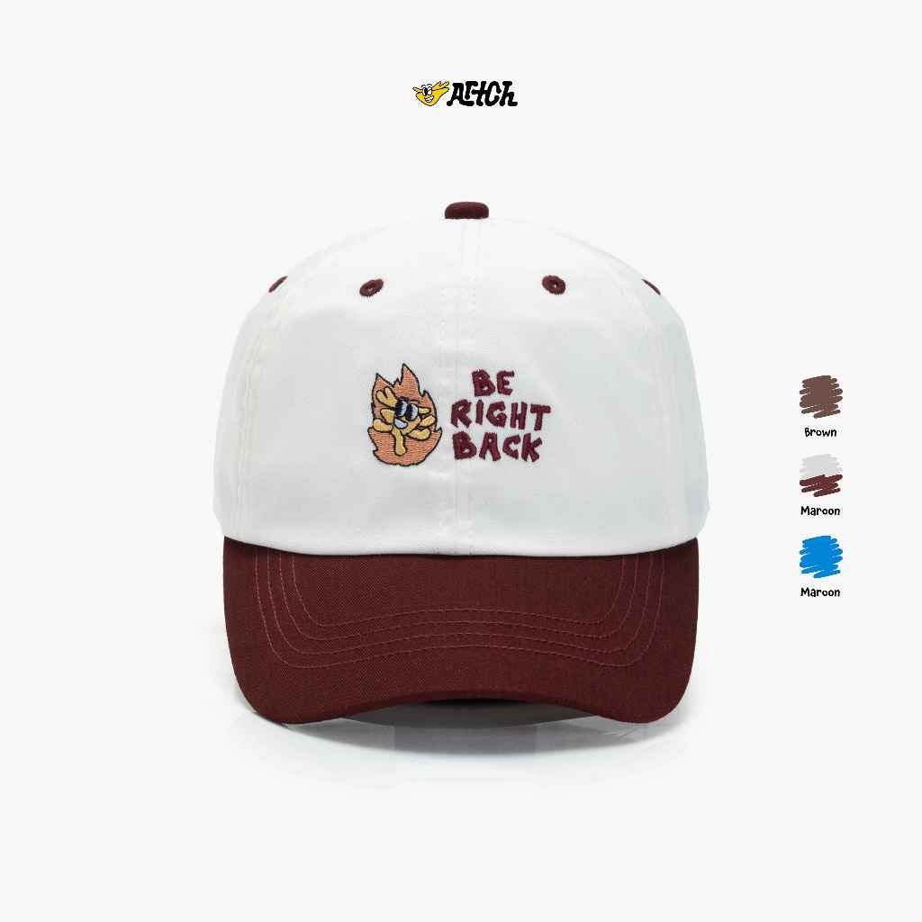 Artch - Be Right Back Maroon - หมวกเบสบอล