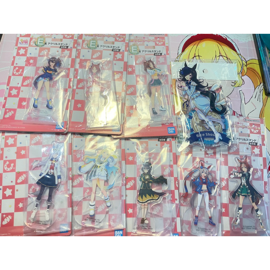 Uma musume สวย Derby Ichiban Kuji อะคริลิคขาตั้งข้าวอาบน้ําไม้ไผ่หน่วยความจํา Tamamo Cross Zenno Rob