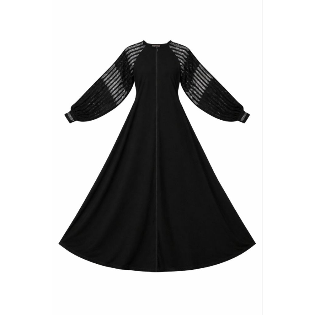 MATA ABAYA KANZA ALL SIZE LATEST MODEL JETBLACK MATERIAL COMBINATION OF BLINK EYES MIX COLOR ALKhatI