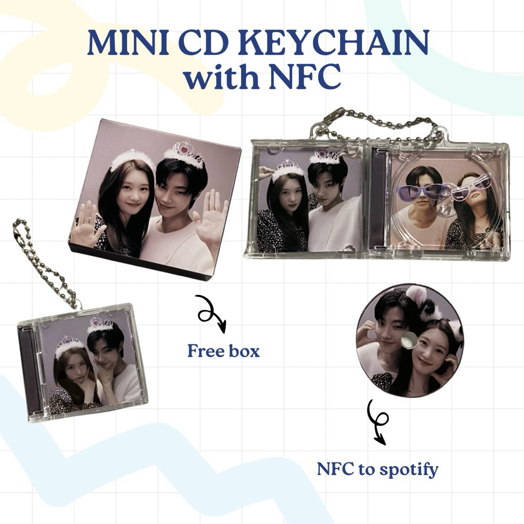 MINI CD KEYCHAIN CUSTOM พร้อม NFC | พวงกุญแจที่กําหนดเอง