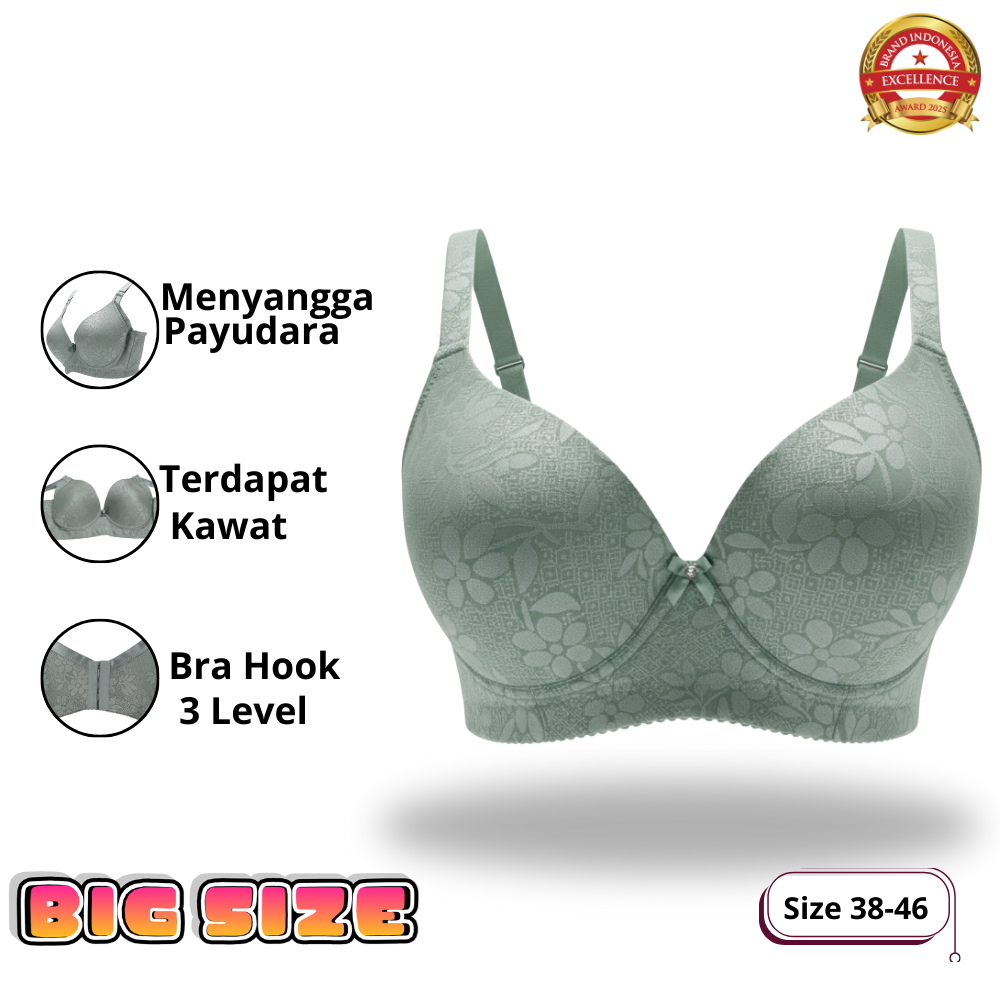 Underwire Bra ผู้หญิงไซส์ใหญ่ Cup D Size 38-46 | BH SC PB1922