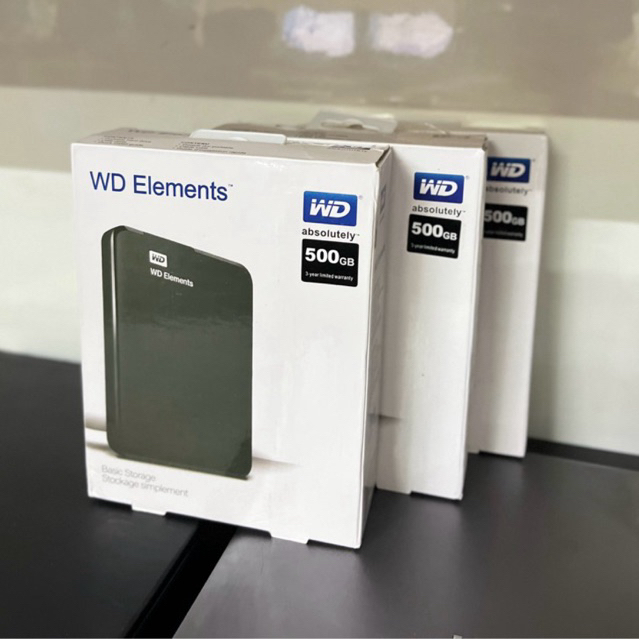 WD Elements ฮาร์ดไดรฟ์ภายนอก USB 3.0 500GB