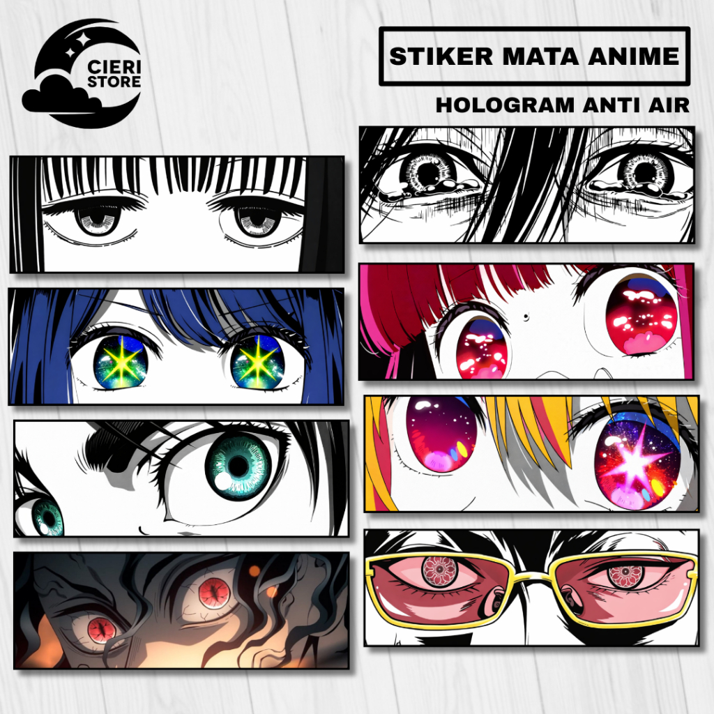MATA Anime Eye Hologram สติกเกอร์กันน้ําอะนิเมะ Slap สติกเกอร์